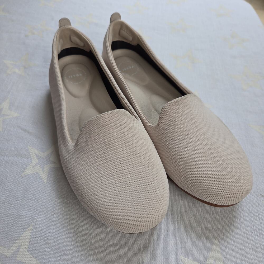 Vessi Market Flat W8.5 Beige Eggnog Waterproof Slip On Loafer Flat